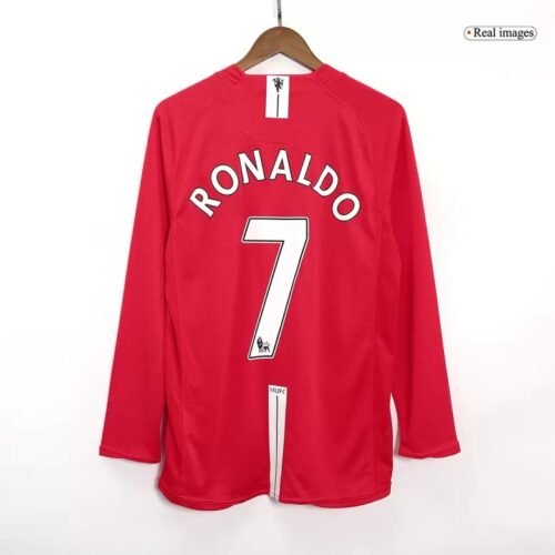 Vintage Fußball Trikot RONALDO #7 Manchester United Home Long Sleeve 2007/08