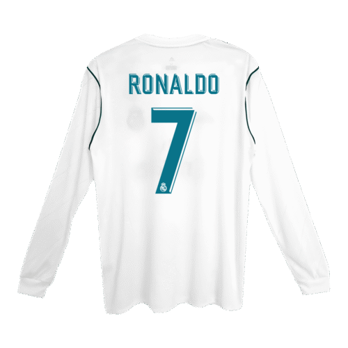 Vintage Fußball Trikot RONALDO #7 Real Madrid nach Hause lange Ärmel 2017/18
