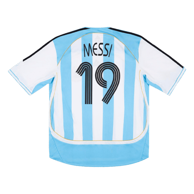 Vintage Soccer Jersey MESSI #19 Argentina Home 2006