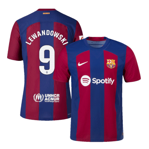 LEWANDOWSKI #9 Barcelona Home Authentic Jersey 2023/24