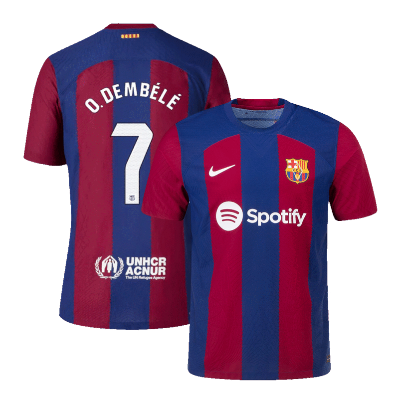 O.DEMBÉLÉ #7 Barcelona Home Authentic Jersey 2023/24