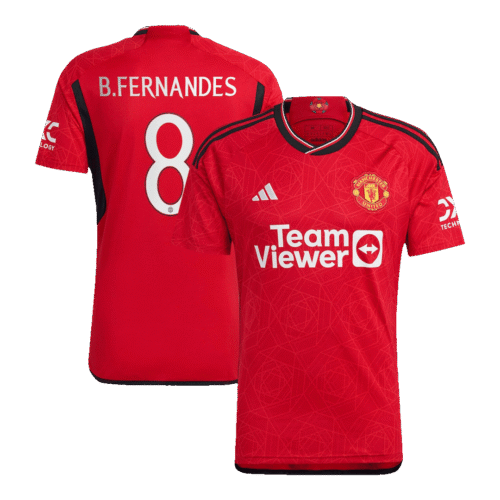B.FERNANDES #8 Manchester United Home Jersey 2023/24 - UCL