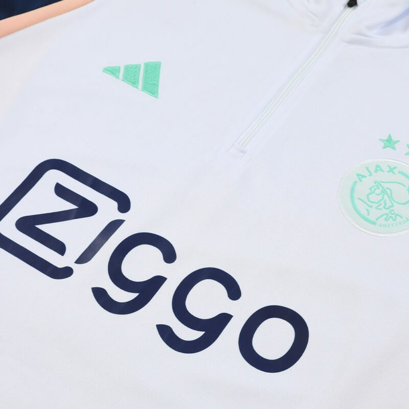 Ajax 1/4 Zip Tracksuit 2023/24 Blanc