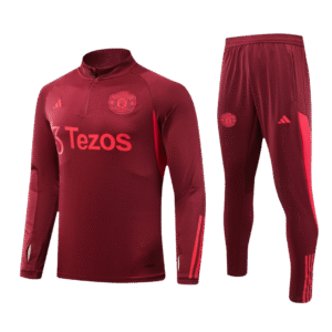 Manchester United 1/4 Zip Tracksuit 2023/24 Rouge