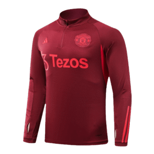 Manchester United 1/4 Zip Tracksuit 2023/24 Rouge