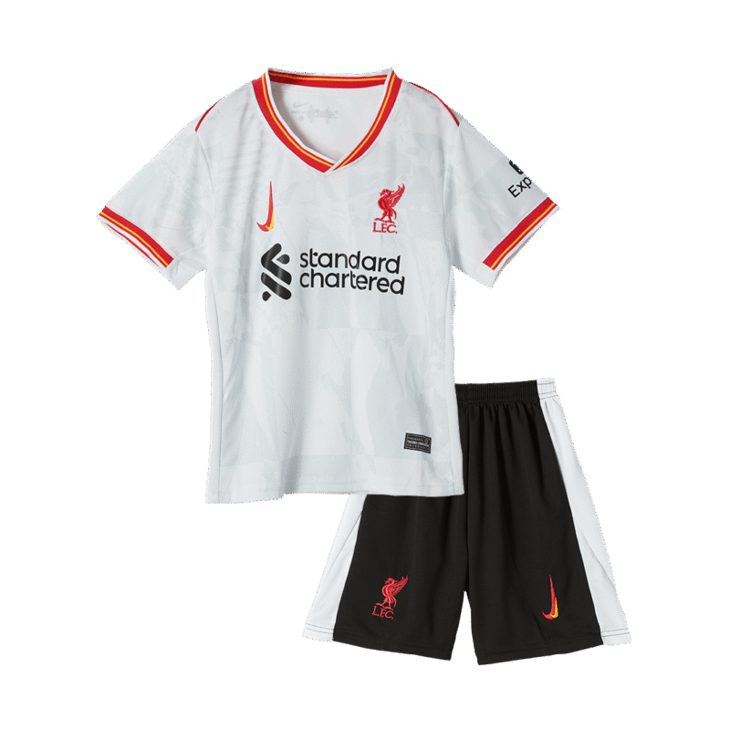 Kit de camisolas de futebol para crianças do Liverpool Third Away 2024/25