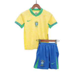 Brasil Home Kids Soccer Jerseys Kit Copa America 2024