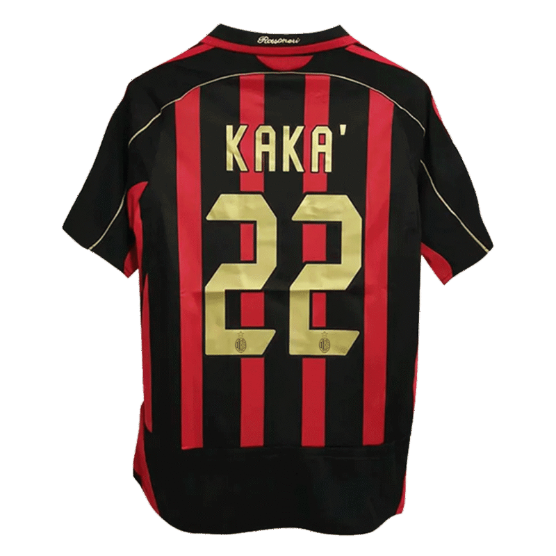Vintage Soccer Jersey KAKA' #22 AC Milan Home 2006/07