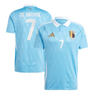 DE BRUYNE #7 Belgium Away Soccer Jersey EURO 2024
