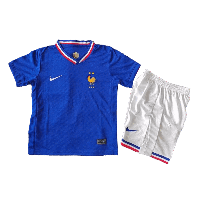 France Home Kids Soccer Jerseys Full Kit EURO 2024