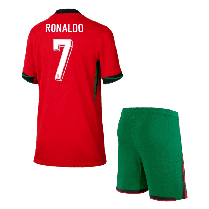 RONALDO #7 Portugal Heim Kinder Fußballtrikots Trikot EURO 2024