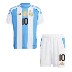 MESSI #10 Argentine Home Kids Soccer Jerseys Kit 2024