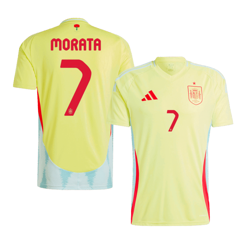 MORATA #7 Spain Away Soccer Jersey EURO 2024