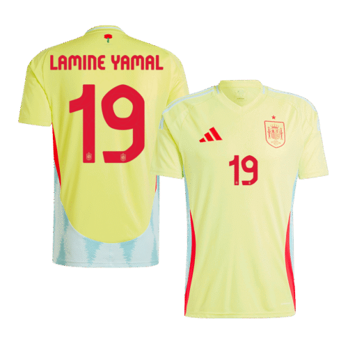 LAMINE YAMAL #19 Espagne maillot de foot extérieur EURO 2024