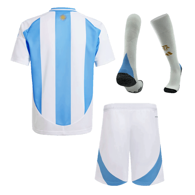 Argentina Home Kids Soccer Jerseys Full Kit 2024
