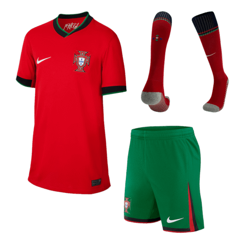 Portugal Home Kids Soccer Jerseys Full Kit EURO 2024