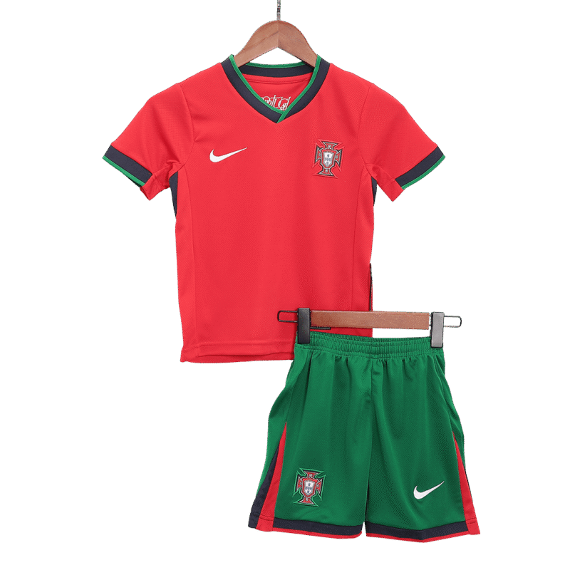 Portugal Home Kids Soccer Jerseys Full Kit EURO 2024
