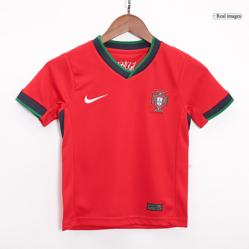 Portugal Home Kids Soccer Jerseys Full Kit EURO 2024