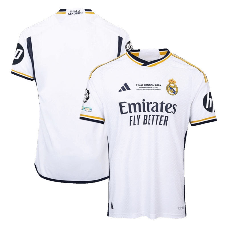 Real Madrid Home Authentic Soccer Jersey 2023/24 - UCL FINAL