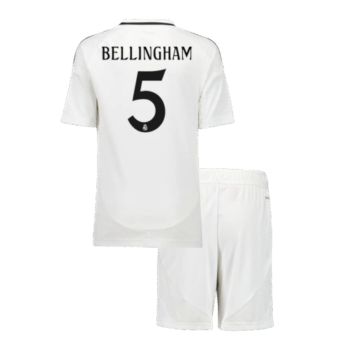 BELLINGHAM #5 Real Madrid Home Kids Soccer Jerseys Kit 2024/25
