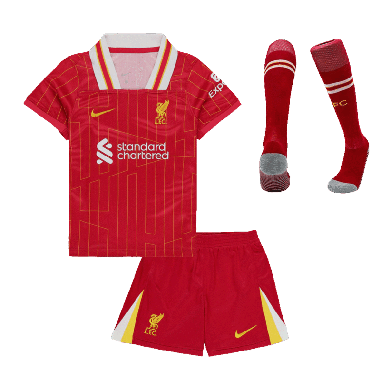 Liverpool Home Kids Soccer Jerseys Full Kit 2024/25