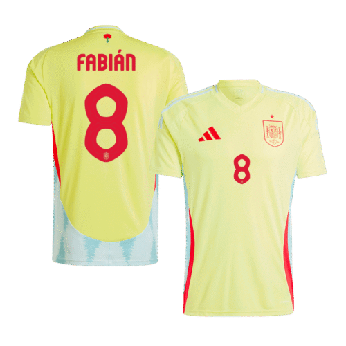 FABIÁN #8 Spain Away Soccer Jersey EURO 2024