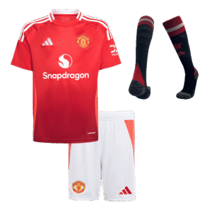 Manchester United Home Kids Soccer Jerseys Full Kit 2024/25