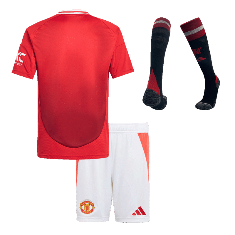 Manchester United Home Kids Soccer Jerseys Full Kit 2024/25