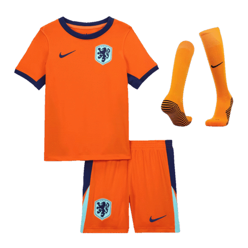 Netherlands Home Kids Soccer Jerseys Full Kit EURO 2024
