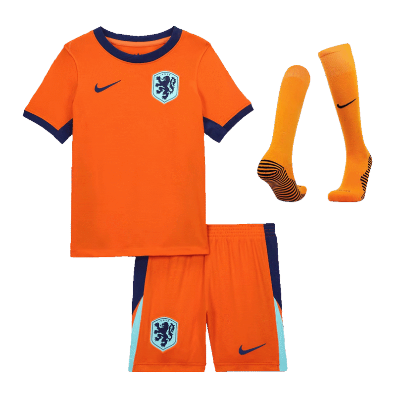 Netherlands Home Kids Soccer Jerseys Full Kit EURO 2024