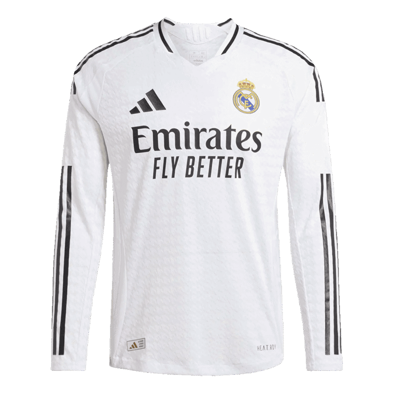 Authentic Real Madrid Home Long Sleeve Soccer Jersey 2024/25