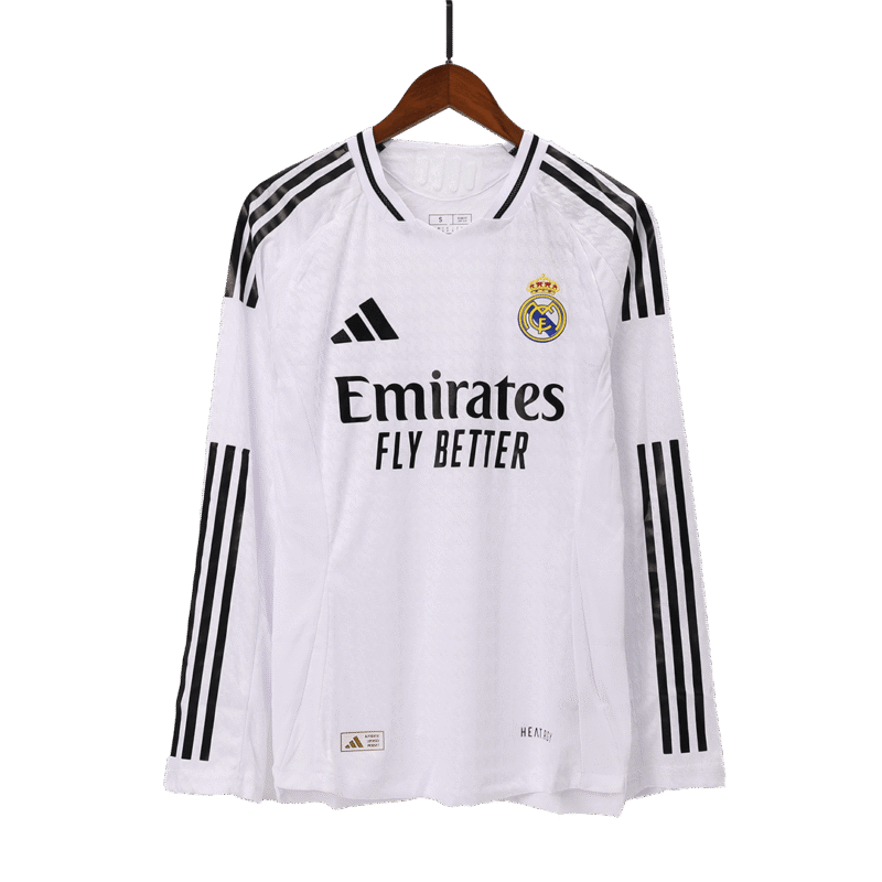 Authentic Real Madrid Home Long Sleeve Soccer Jersey 2024/25