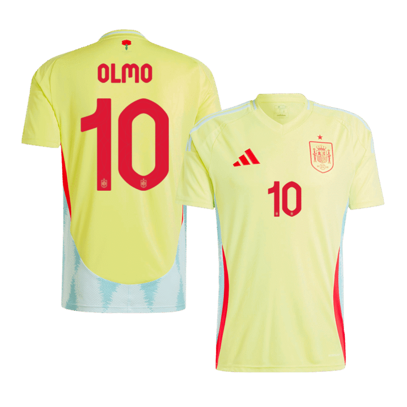 OLMO #10 Spain Away Soccer Jersey EURO 2024