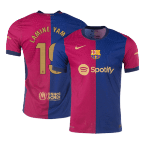 LAMINE YAMAL #19 Barcelona Home Authentic Soccer Jersey 2024/25