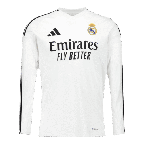 Real Madrid Home Long Sleeve Soccer Jersey 2024/25
