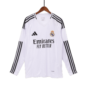 Real Madrid Home Long Sleeve Soccer Jersey 2024/25