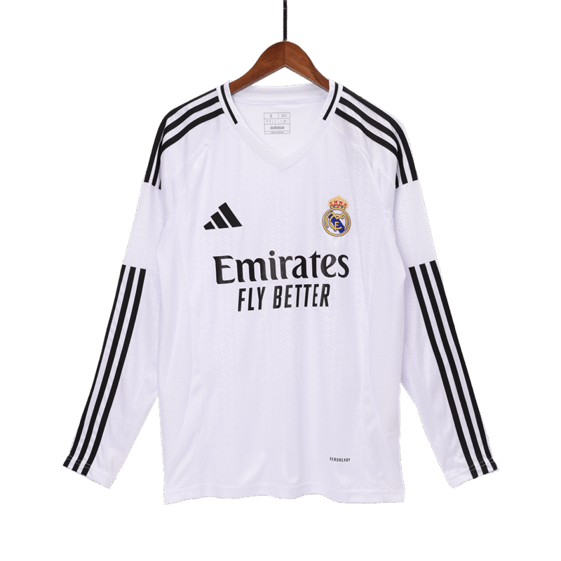 Real Madrid Home Long Sleeve Soccer Jersey 2024/25