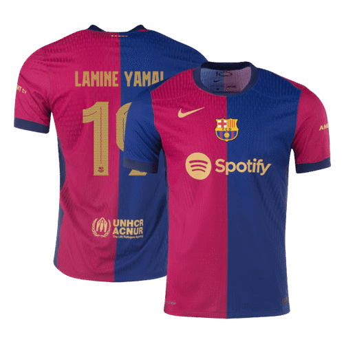 LAMINE YAMAL #19 Barcelona Home Authentic Soccer Jersey 2024/25 - UCL