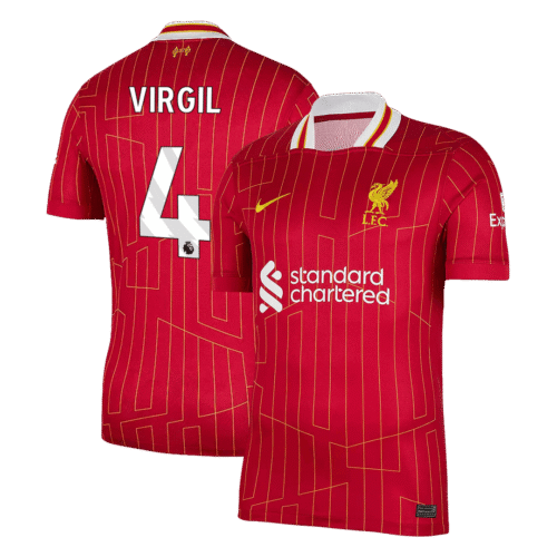VIRGIL #4 Liverpool Home Soccer Jersey 2024/25