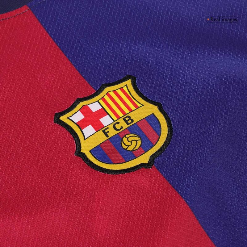 Barcelona Home Kids Soccer Jerseys Kit 2024/25 Spotify Logo Without Text