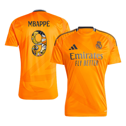 MBAPPÉ #9 Real Madrid Away Soccer Jersey 2024/25 - Bear Champ Font