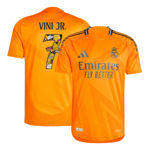 VINI JR. #7 Real Madrid Away Authentic Soccer Jersey 2024/25 - Bear Champ Font