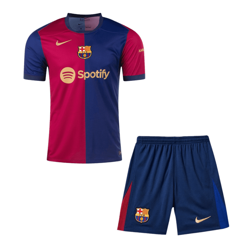 Barcelona Home Soccer Jersey Kit(Jersey+Shorts) 2024/25