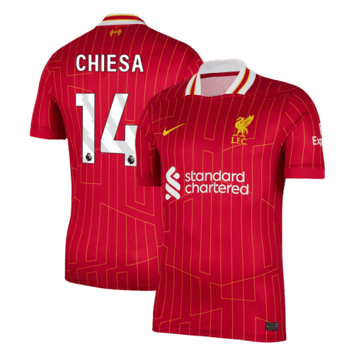 CHIESA #14 Liverpool Home Soccer Jersey 2024/25