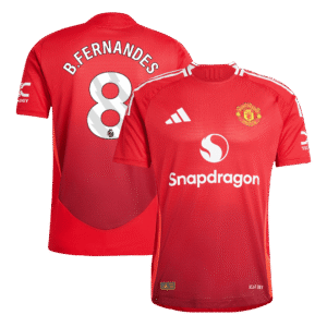 B.FERNANDES #8 Manchester United Home Authentic Soccer Jersey 2024/25