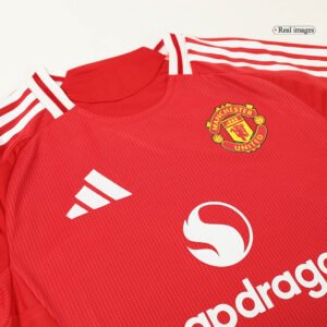 B.FERNANDES #8 Manchester United Home Authentic Soccer Jersey 2024/25