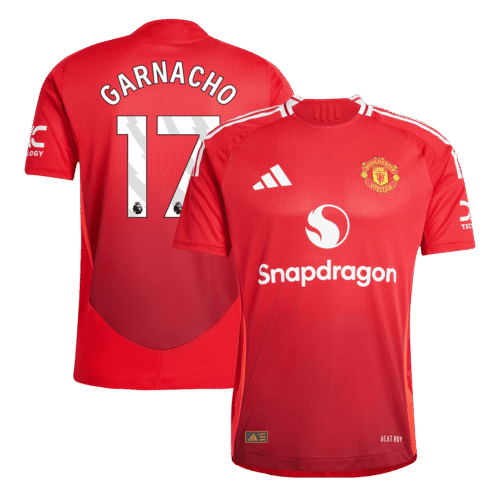 GARNACHO #17 Manchester United Home Authentic Soccer Jersey 2024/25