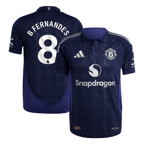 B.FERNANDES #8 Manchester United Away Authentic Soccer Jersey 2024/25