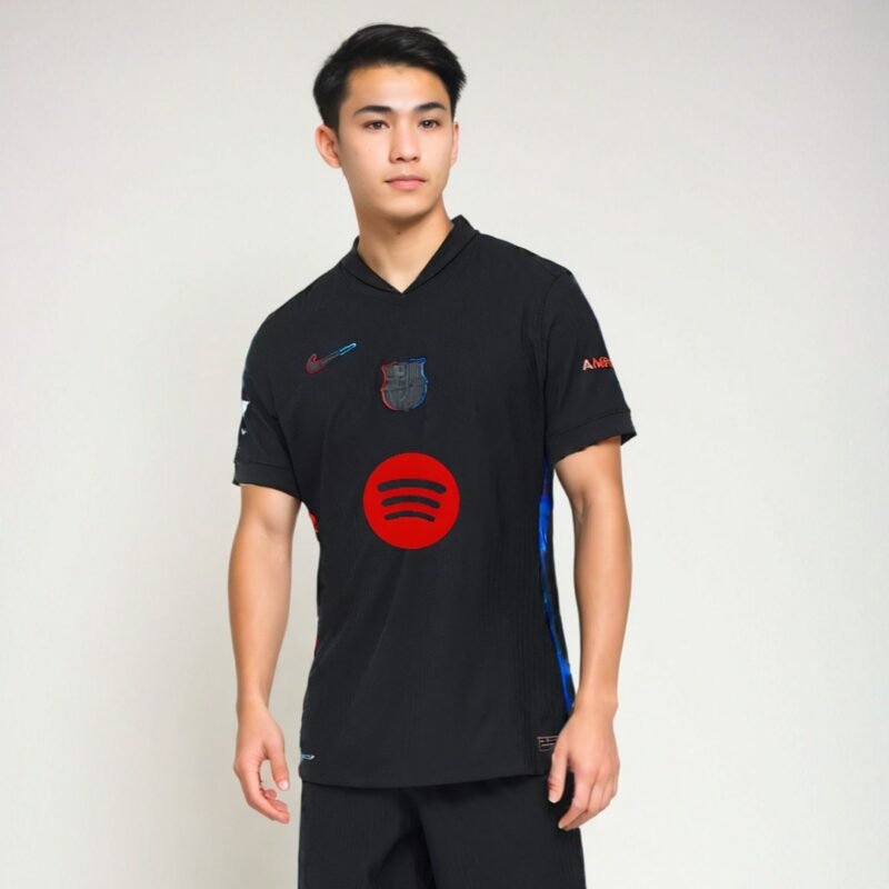 Barcelona Away Authentic Soccer Jersey 2024/25 - Spotify Logo Without Text