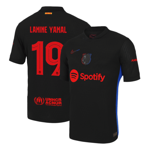 LAMINE YAMAL #19 Barcelona Away Authentic Soccer Jersey 2024/25- UCL